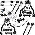 Detroit Axle - 4WD Front End Suspension Kit for Chevy GMC Blazer K2500 K1500 Suburban Yukon Upper Control Arms w/Ball Joints Lower Ball Joints Sway Bars Tie Rods Replacement - 15pc Set