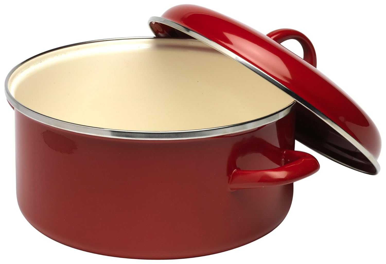 Hahn 28 cm 7.5 Litre Enamel Casserole, Cranberry Amazon.co.uk Kitchen