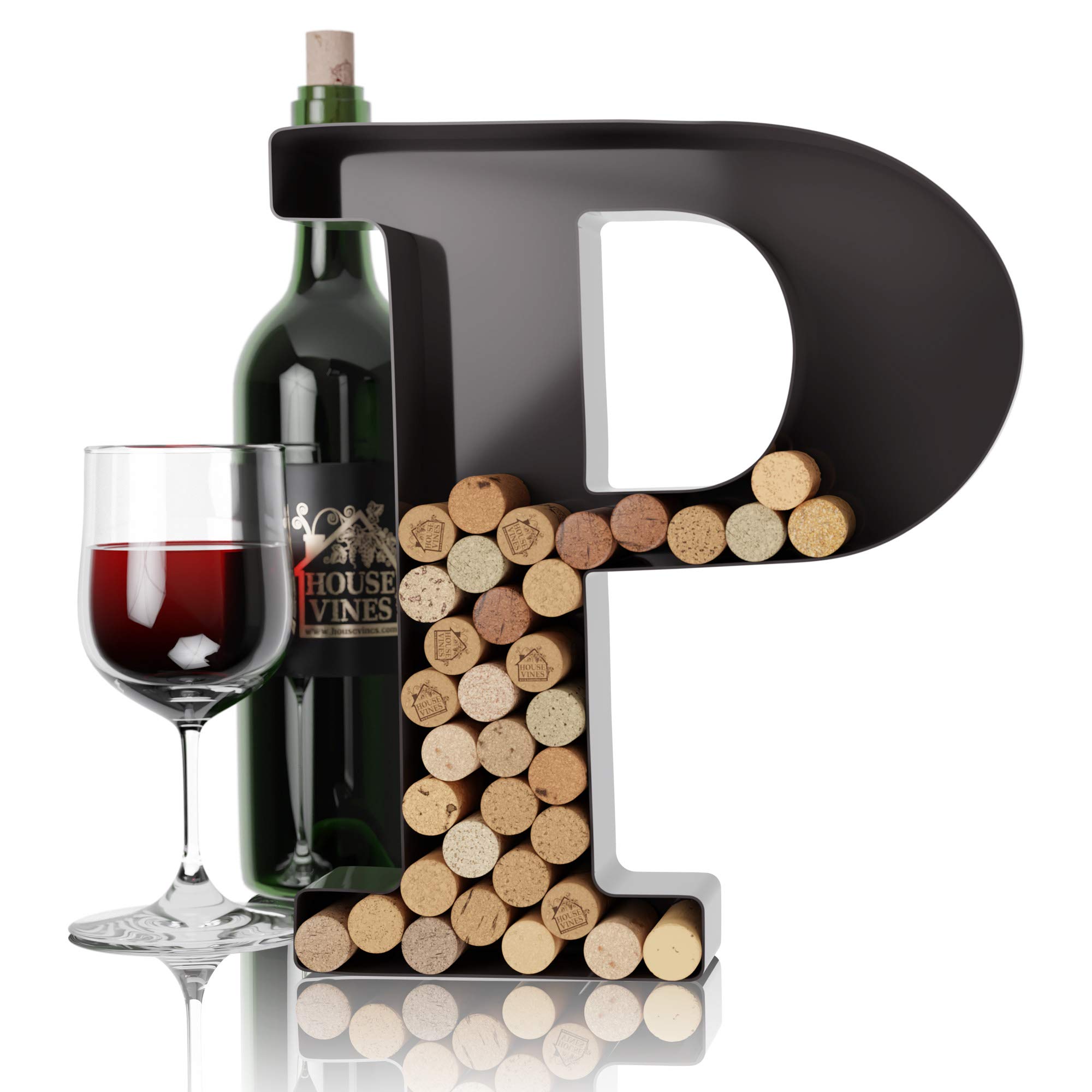 Wine Letter Cork Holder Art Wall Décor ~ Metal Letter Wine Cork Holder Monogram ~ Individual Wine Letter Cork Holders A Thru Z ~ Gifts for Wine Lovers ~ by HouseVines (P)