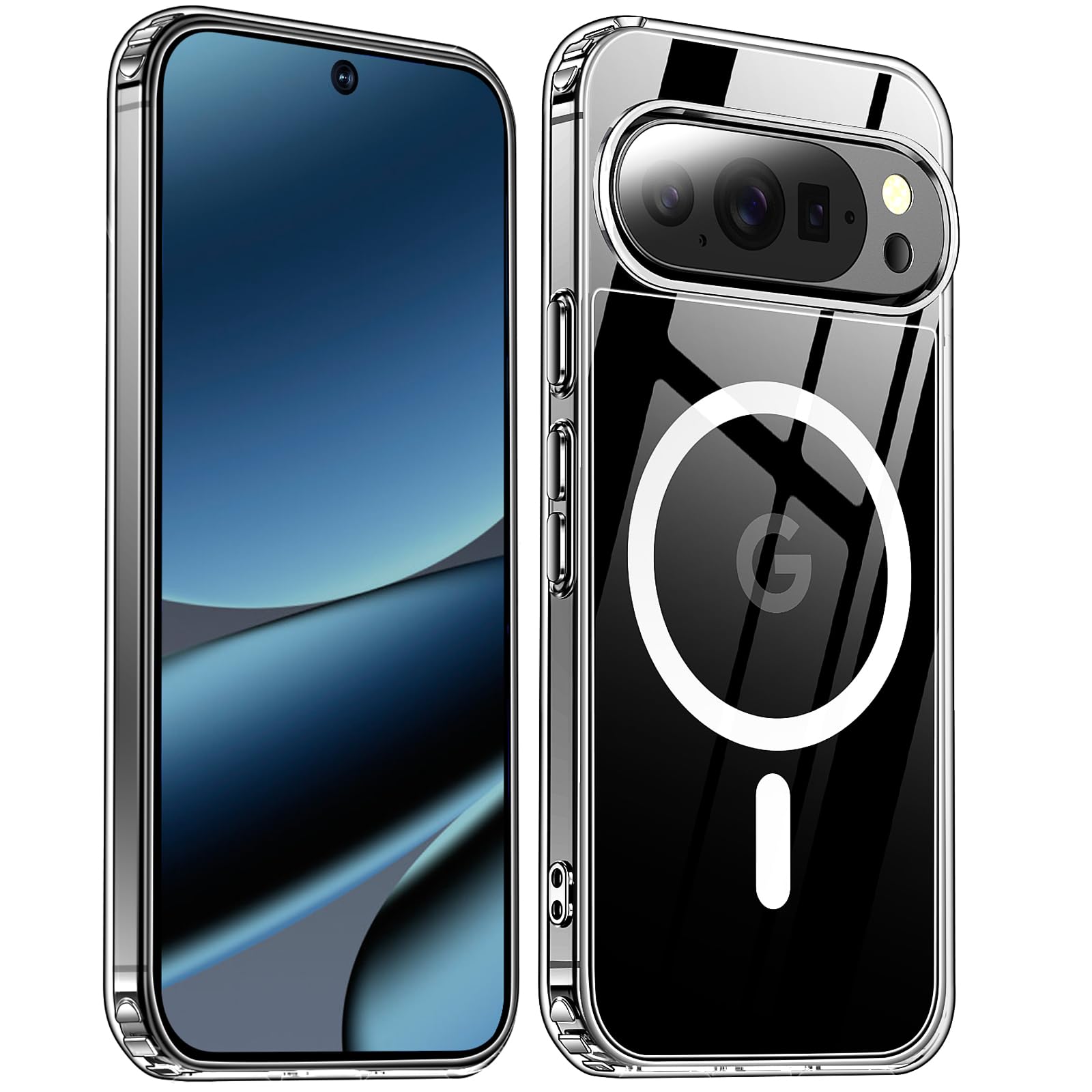 Photo 1 of PITCHESSY for Google Pixel 10 Case/Google Pixel 10 Pro Case,[Compatible with Magsafe] Military-Grade Protection & Anti-Yellowing,Magnetic Phone Case for Google 10/10 Pro-6.3",Clear