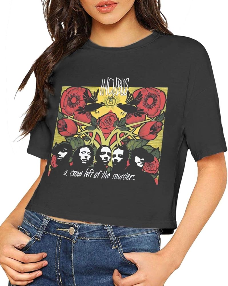 Albertv Incubus A Crow Left Of The Murder Sexy Exposed Navel Female T Shirt Bare Midriff Crop Top Tshirts Black S At Amazon Women S Clothing Store Albertv Incubus A Crow Left Of The Murder Sexy Exposed Navel Female T Shirt Bare Midriff Crop Top Tshirts Black S At Amazon Women S Clothing Store