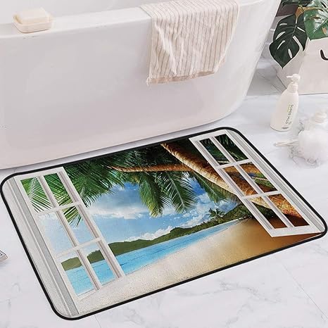 Yaoniii Alfombra de baño Antideslizante, Océano, Tropical Exóticos