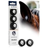 Equinavia BudZ Horse Ear Plugs, Reusable Equine Ear Plugs for Horses | Soft PU Foam, Noise Reduction, Calm Ear Plugs for Horses, Support for Shows, Training, Grooming, Travel, Secure Fit, 6 Count