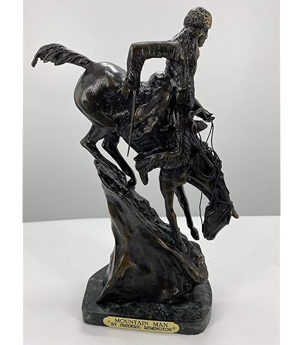 Amazon.com: Frederic Remington Solid Bronze Mountain Man - Regular