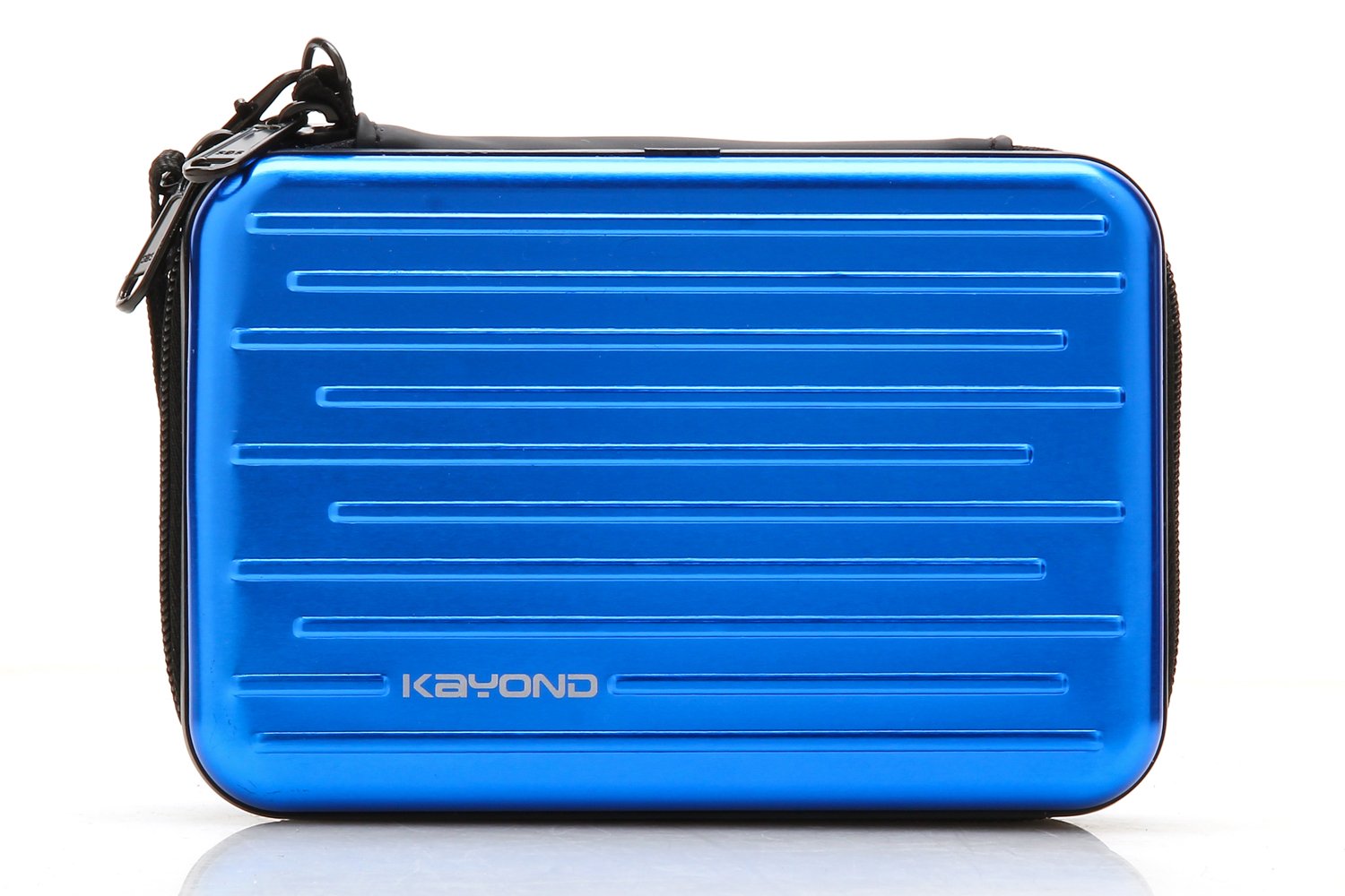 KAYOND Anti-shock Silver Aluminium Carry Travel Protective Storage Case Bag for 2.5" Inch Portable External Hard Drive HDD USB 2.0/3.0 (Blue)