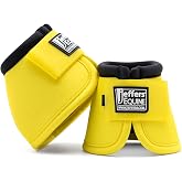 Jeffers Equine No Turn Bell Boots for Horses, Pair, Medium | Yellow