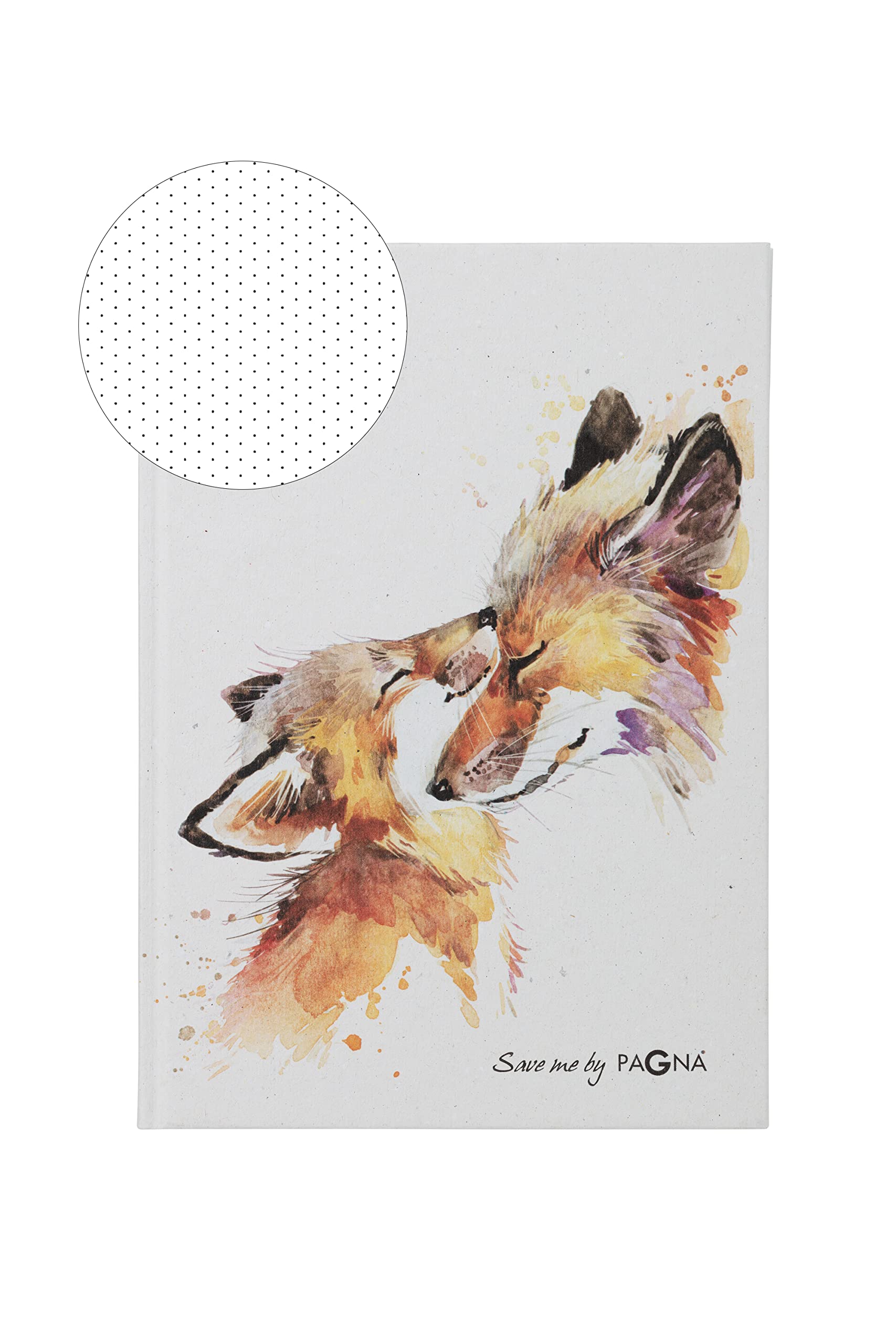 Pagna 26082-15 notebook A5 Fuchs 128S dotted lines, white