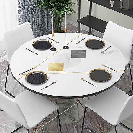 Amazon テーブルクロス 円形 テーブルクロス テーブルクロス おしゃれ キッチンテーブルデコレーション用防水 防油レザーテーブルマット G 135cm テーブルクロス オンライン通販