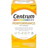 Centrum Performance Multivitamins/Minerals Supplement for Men & Women with Ginseng for Energy, 75 Tablets (Packaging May Vary