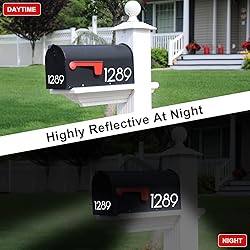 Reflective Mailbox Numbers for Outside, 5 Sets