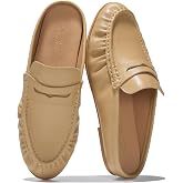 100% Genuine Leather Penny Loafers for Women Mule Footwear | Mules For Women with Memory Foam Insole Womens Flats-Lightweight Womens Loafers &amp; Womens Shoes-Women's Loafers &amp; Slip-ons