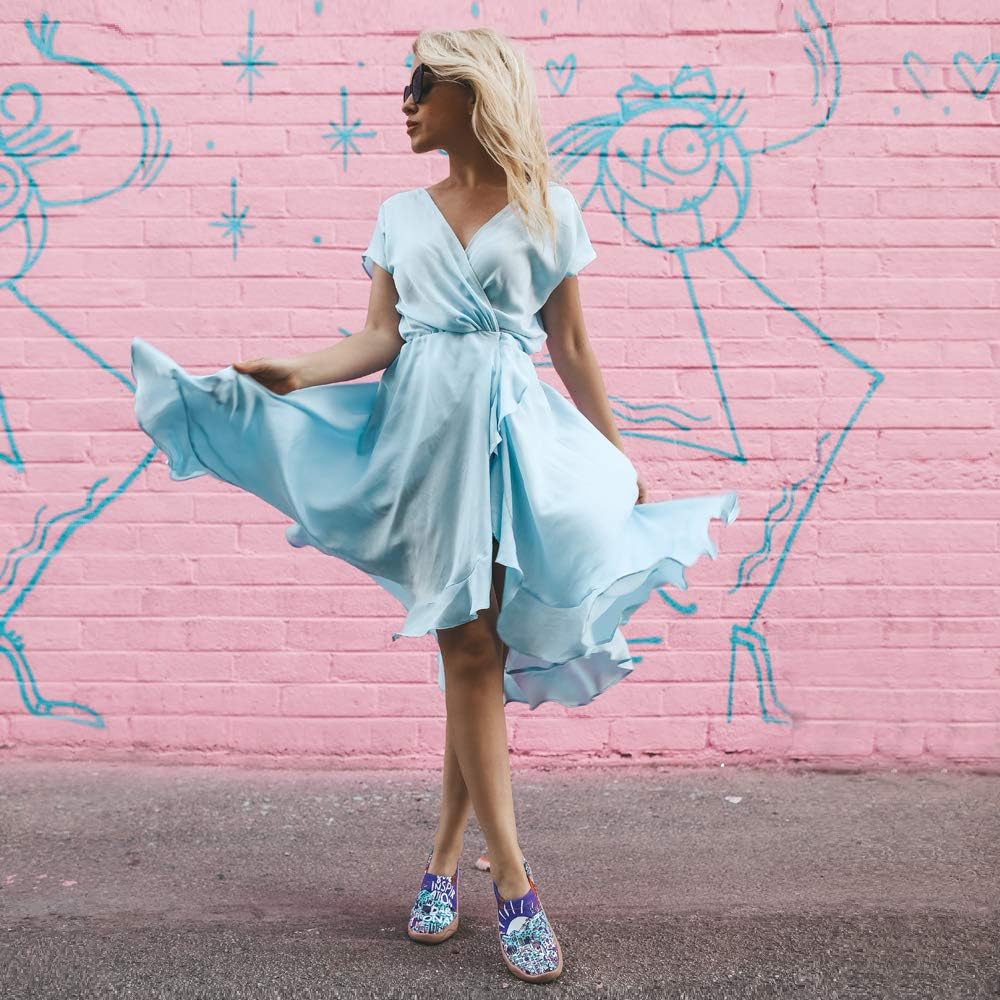 UIN Estilo Español Mocasín de Mujer Verano,Mocasín de Cuero Casual Diseñado  Holgazán de Mujer Zapatos Comodos de Zapatos Mujer Lona Zapatos y  complementos Mocasines futakuchi-hakata.com
