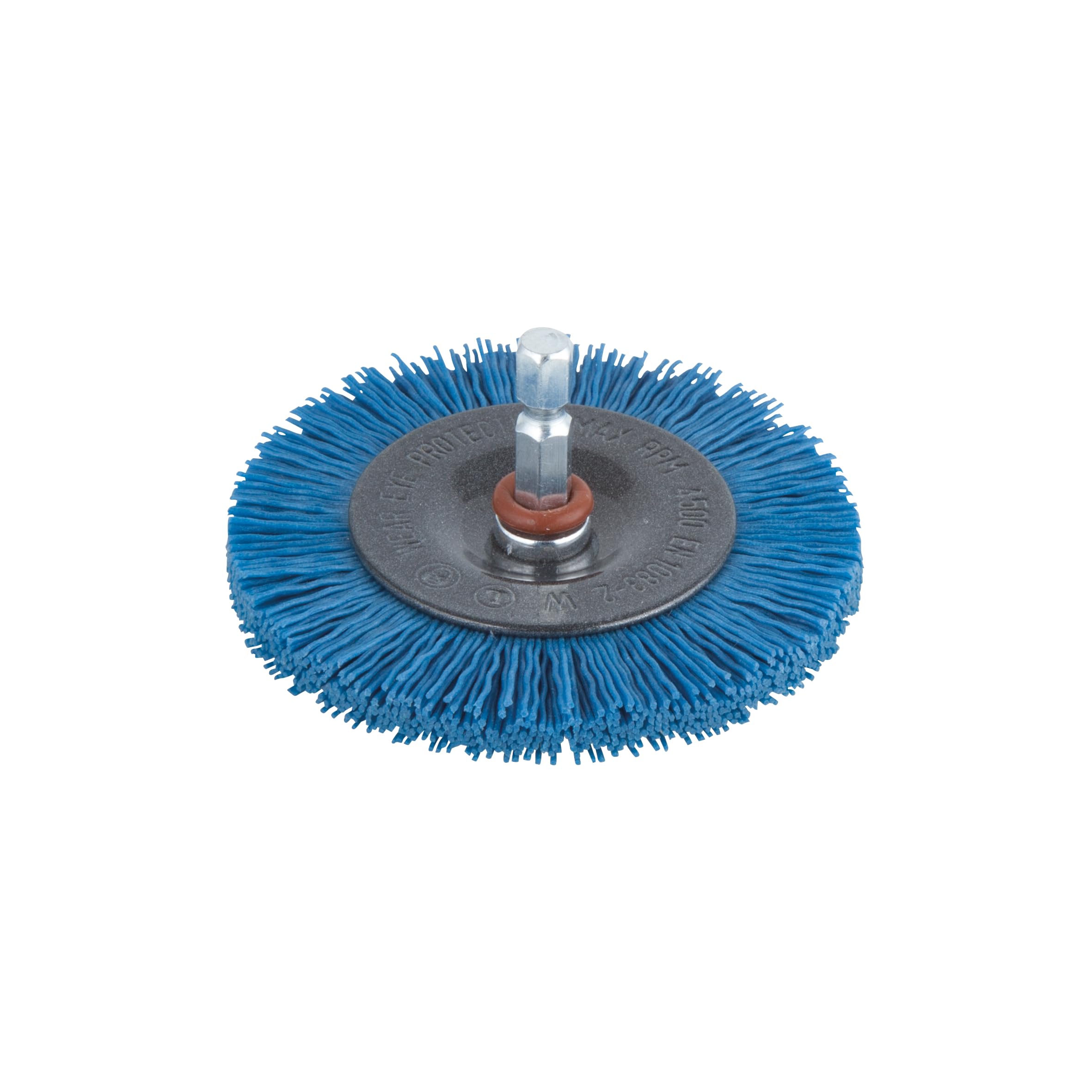 wolfcraft Nylon Wire Wheel Brush, Soft, Ø 75 mm I 2726000 I For cleaning and more gentle polishing of wood and sheet metal