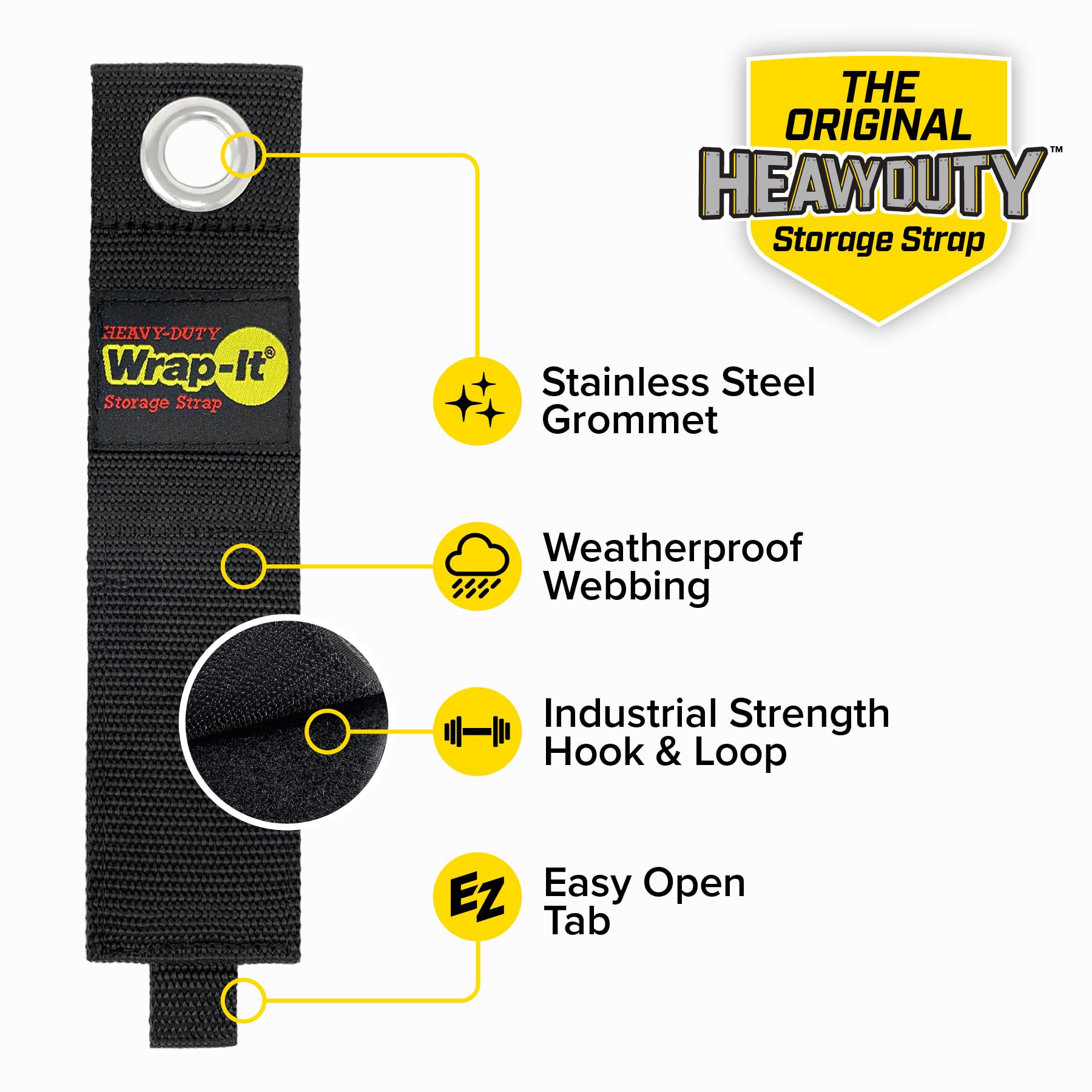 Heavy-Duty Wrap-It Storage Straps (Assorted 6 Pack) - Extension Cord Organizer, Cable Straps for RV Accessories, Mens Stocking Stuffers