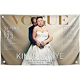 3x5 Ft Kim and Rapper Cover Polyester Single Sided Flags with 4 Brass Grommets - Cool Bedroom Living Room Wall Decorations - This Beautiful Entertaining Banner Flag for College Dorm Funny Wall Banners