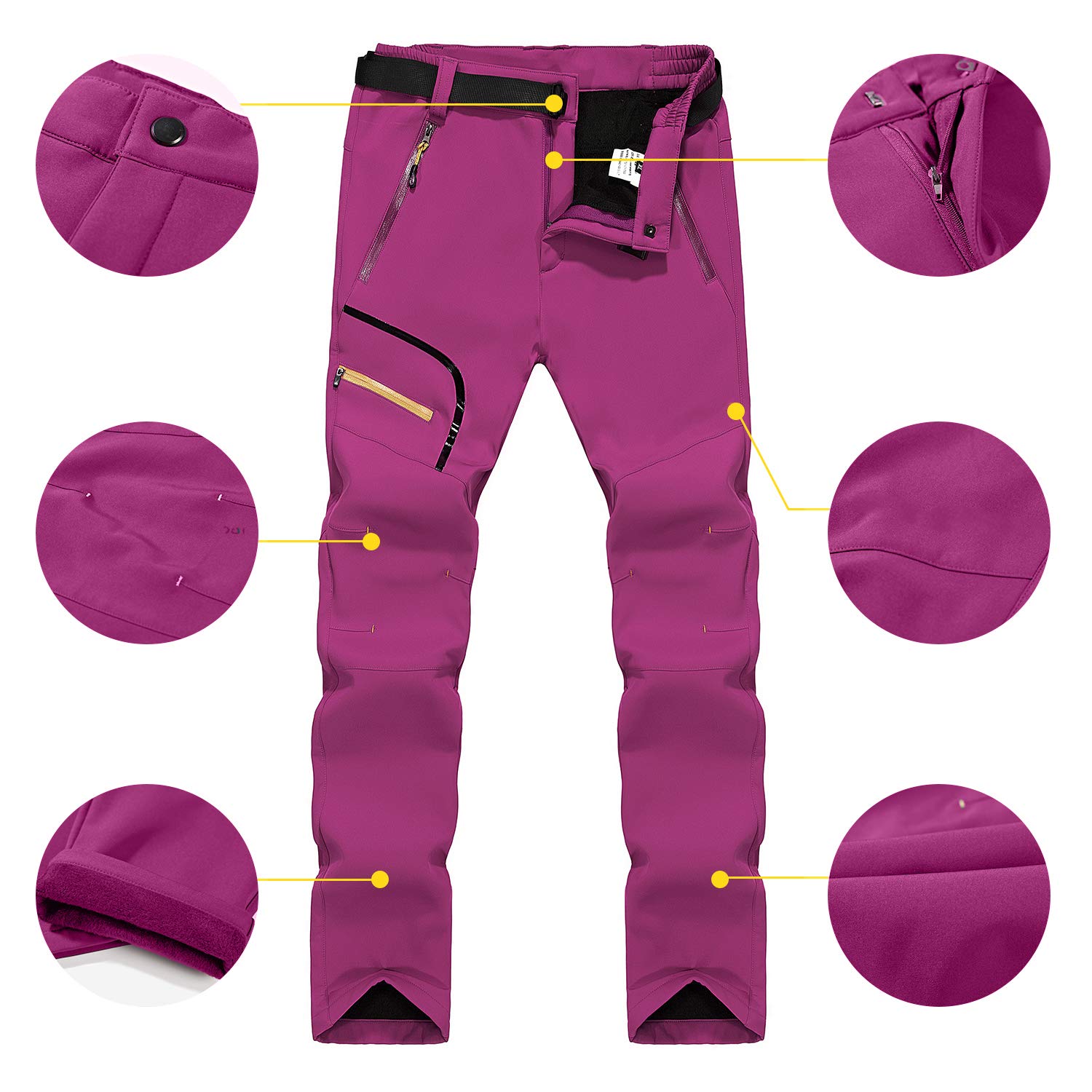 fleece lined walking trousers womens