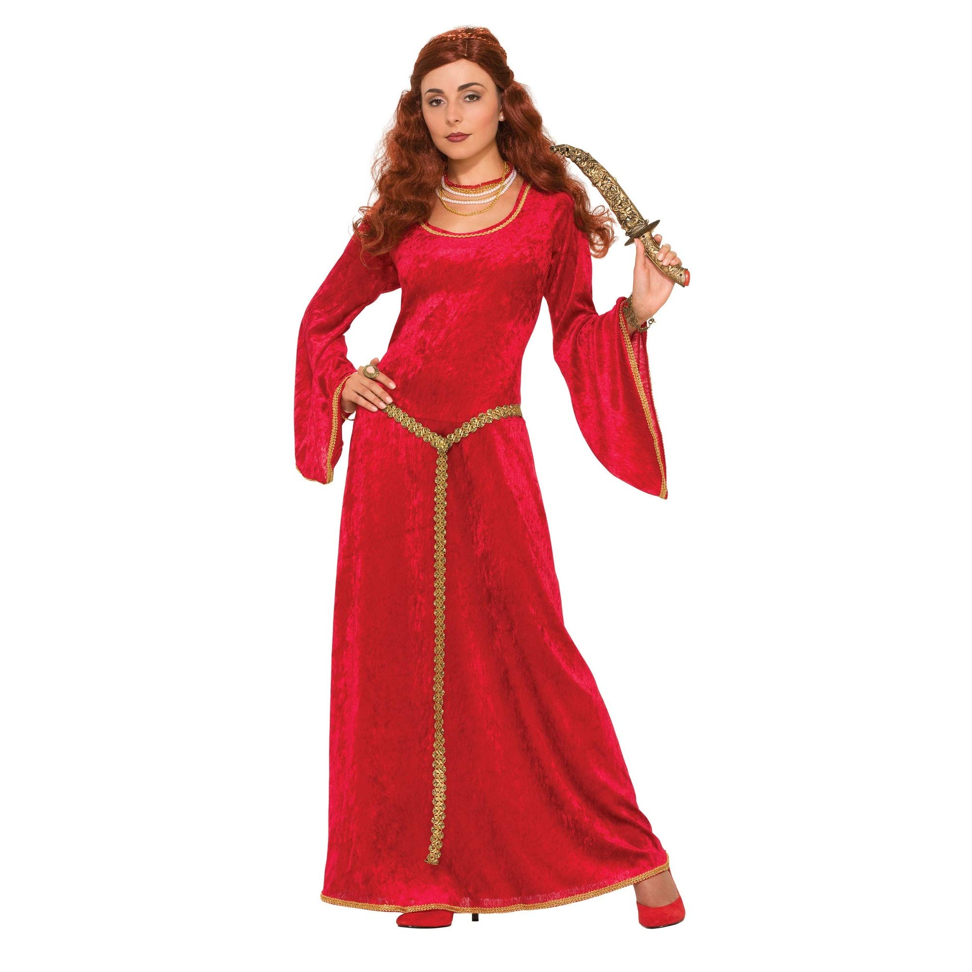Forum Novelties AC576 Medieval Ruby Sorceress Dress, Size 10-14