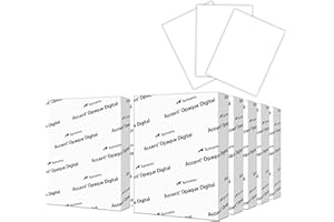 Accent Opaque, Super Smooth Cover White, 65lb, Letter, 8.5 x 11, 97 Bright, 2,500 Sheets / 10 Ream Case, Made in The USA