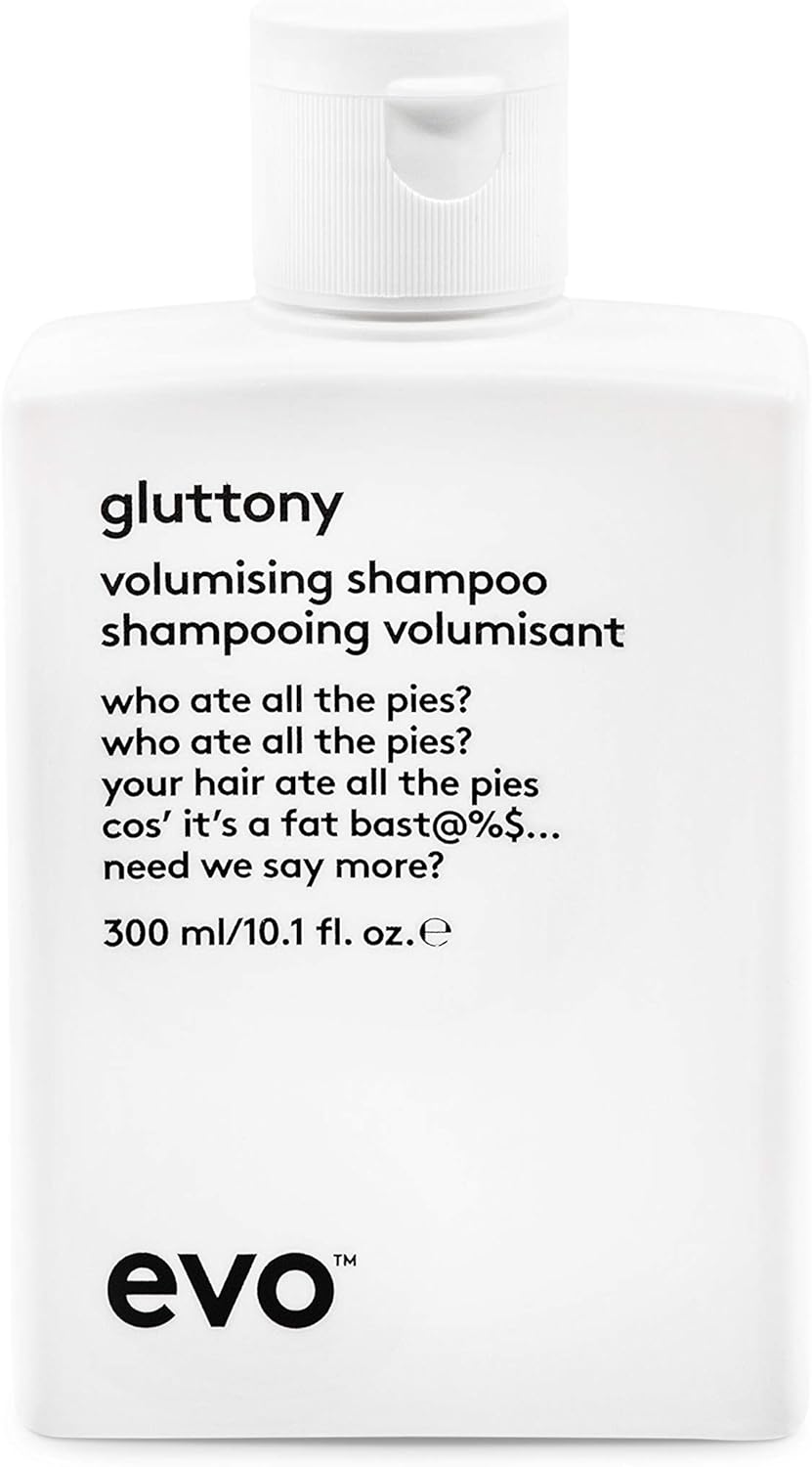 Evo Gluttony Volumising, Sulphate-Free Shampoo for Fine Hair - Volumises, Strengthens, Colour Safe & Vegan - 300 mL