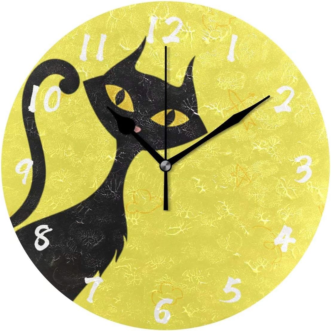 Amazon Com Whbag Cat Wall Clocks Battery Operated Decorative