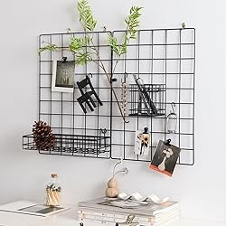 PEAUARL Metal Mesh Wall Grid Panel for Photo