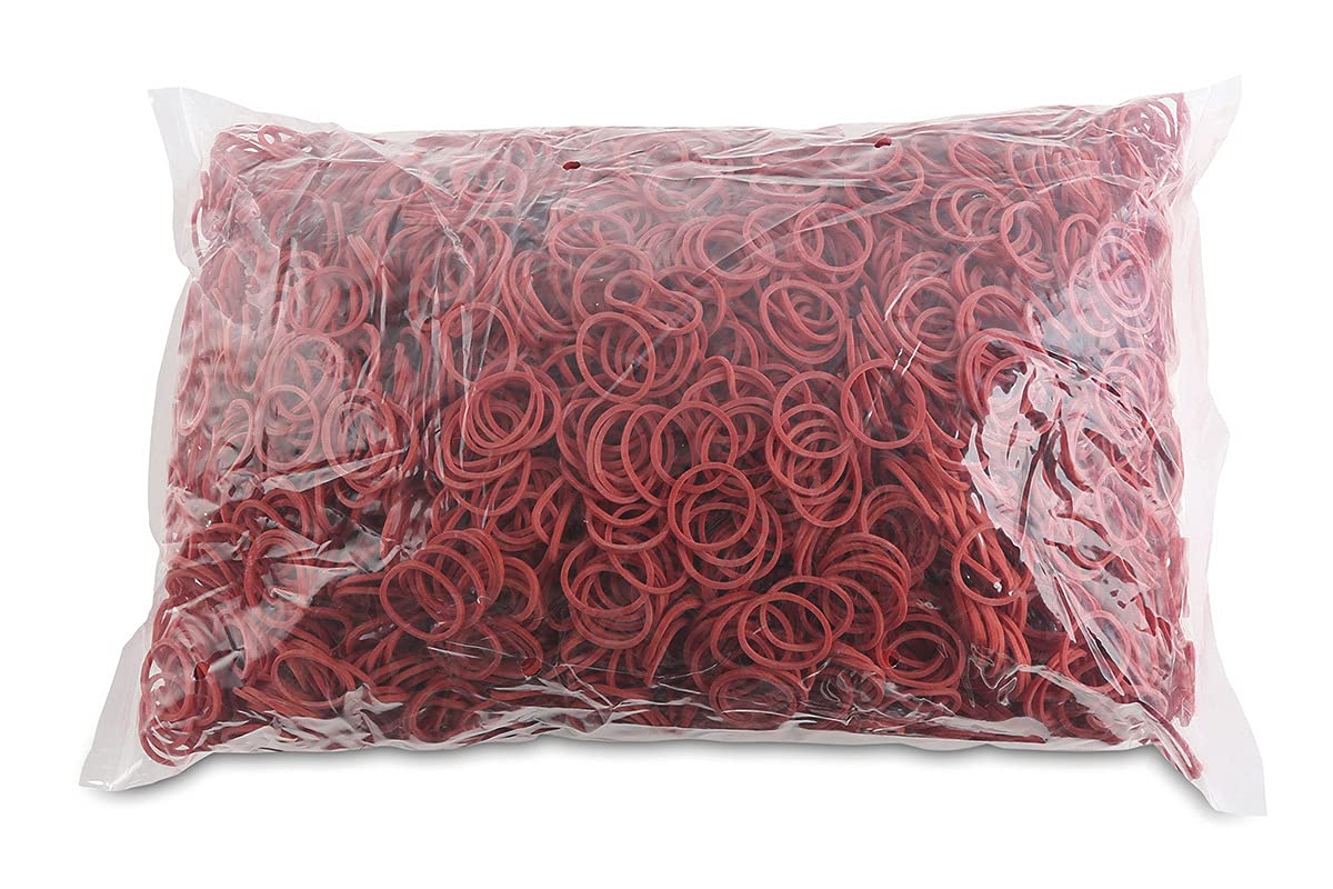 Rubber Bands OFFICE PRODUCTS Diameter 20mm 1,5x1,5mm 1000g Red/Small Office Accessories/Type-Standard/Material-Rubber/Weight (g)-1000 / Colour-Red/Size-1,5x1,5mm