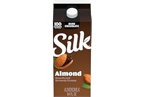 Silk Almond Milk, Dark Chocolate, Dairy Free, Gluten Free, Seriously Creamy Vegan Milk with 25% Less Sugar than Dairy Chocolate Milk, 64 FL OZ Half Gallon