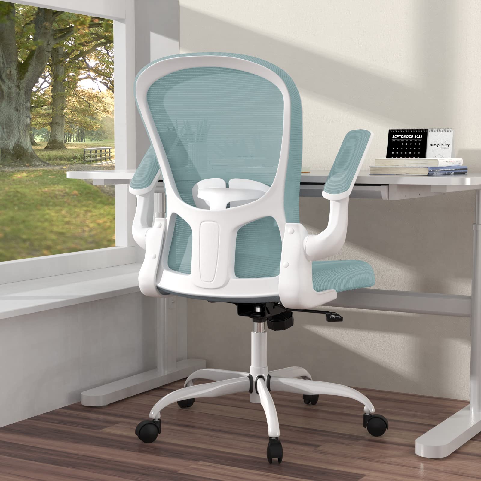Photo 1 of *****************missing Air rod/all screws***************
Ergonomic Office Chair, Comfort Swivel Home Office Task Chair, Breathable Mesh Desk Chair, Lumbar Support Computer Chair with Flip-up Arms and Adjustable Height
