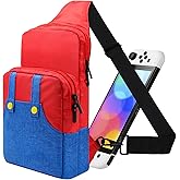 Vadaxx Cute Travel Bag for Nintendo Switch/2/Lite/OLED, Small Sling Portable Waterproof Backpack Carrying Crossbody Shoulder Chest Gaming Bag Case for NS SD Console Dock Joy-Cons Accessories Storage