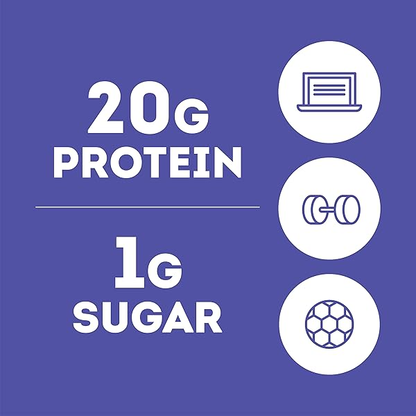 ONE PROTEIN BAR, BLUEBERRY COBBLER, 2.12 OZ., GLUTEN-FREE PROTEIN BAR WITH HIGH PROTEIN (20G) AND LOW SUGAR (1G), GUILT FREE SNACKING FOR HEALTHY DIETS