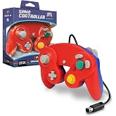 CirKa Wired Controller for Nintendo GameCube &amp; Wii - Red/Blue | Dual Analog Joysticks, Vibration Feedback, Pressure-Sensitive Buttons