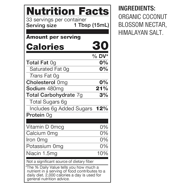 BETTERBODY FOODS ORGANIC COCONUT AMINOS, SOY SAUCE ALTERNATIVE, GLUTEN FREE, SOY FREE, NON-GMO, 16.9 OUNCES