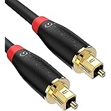 Syncwire Digital Optical Audio Toslink Sound Bar TV Cable - [24K Gold-Plated, Ultra-Durable] Fiber Optic Male to Male Cord fo