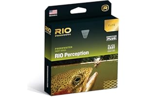 RIO PRODUCTS Rio Elite Perception Slick Cast Fly Line, Easy Casting All-Around Floating Trout Line, Low-Stretch & Ultra-Slick Performance, Green/Camo/Gray