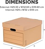 BANKERS BOX 10 Multi-Use Storage Box with Lids Brown W32.5xH28.5xD39cm view 7