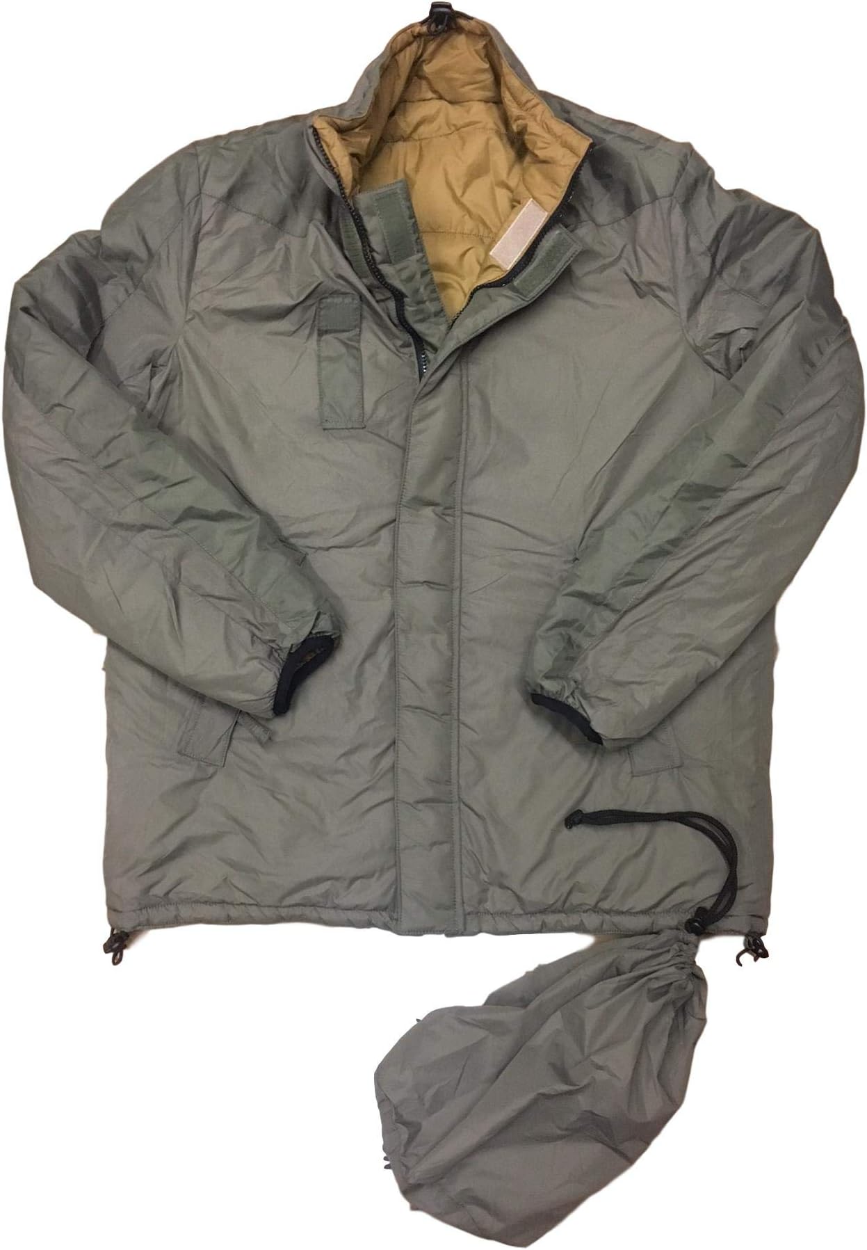 Dutch Army Issue RS Softie Reversable Jacket, Large with Stow Bag Olive Green