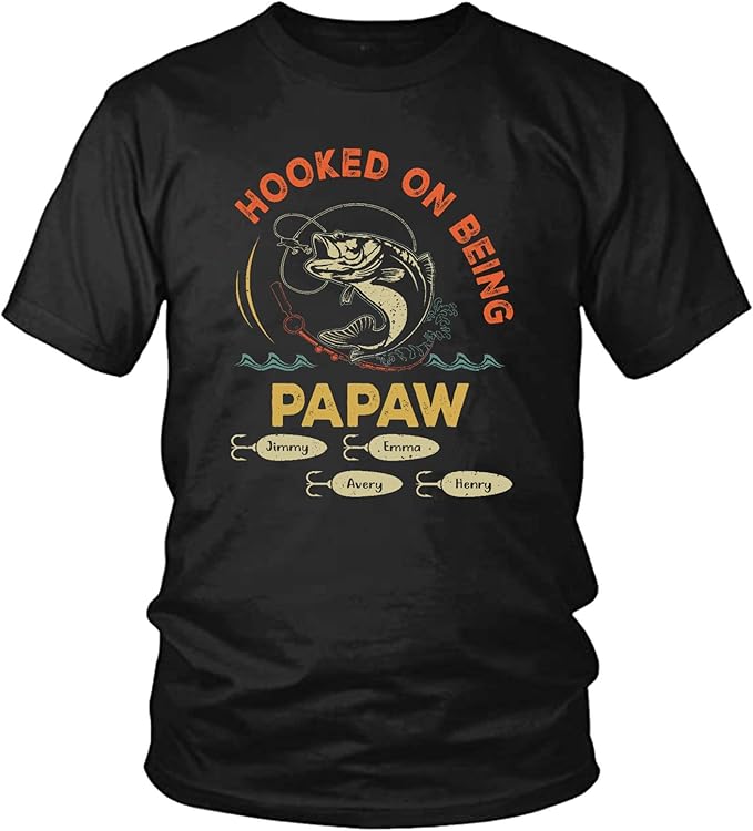 papaw shirts with grandkids names