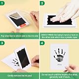 Nabance Baby Footprint Kit Handprint Kit with 4 Inkless Pads 2 Frames 8 Cards view 4