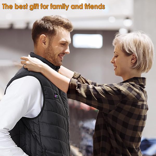 HEATED VEST, 26 HEATING ZONES, MEN’S HEATED VEST WITH 20000MAH 7.4V BATTERY PACK, WASHABLE,RECHARGEABLE