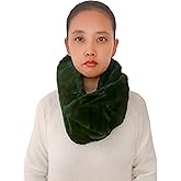 Lina & Lily Solid Color Faux Fur Women's Infinity Scarf Winter Neck Warmer Snood