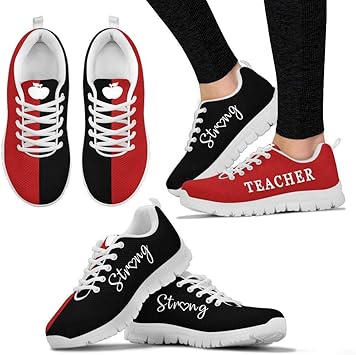 Amazon Co Jp 教師用強力スニーカーギフトアイデア ブラック レッド 先生へのギフトに 11 5 Women スポーツ アウトドア