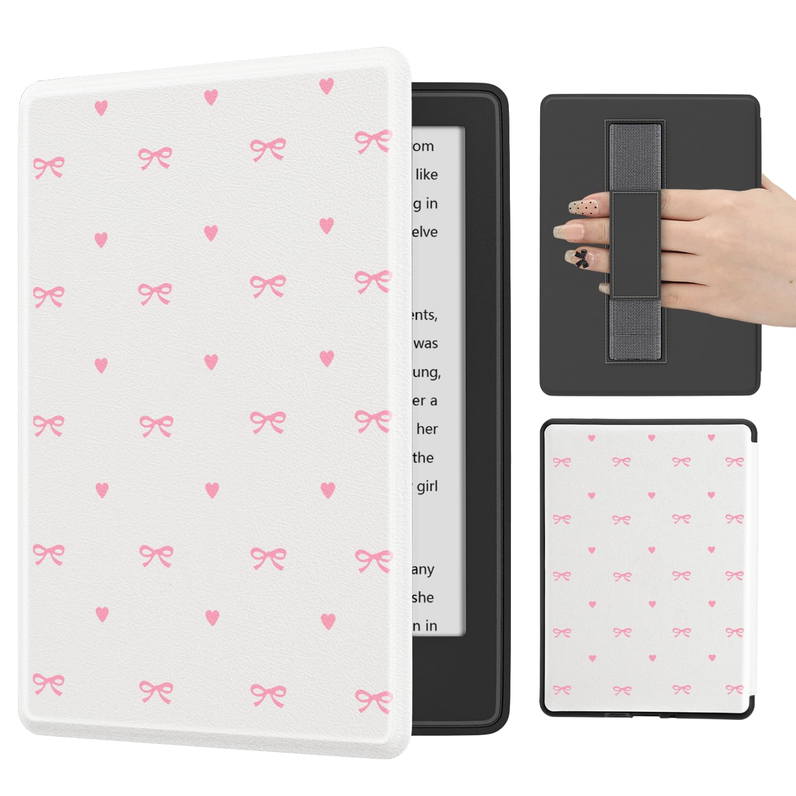 BlHMCASE Cute Kawaii Pink Bow for All-New 7"/6.8" Kindle Paperwhite ...