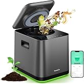 GoveeLife Upgraded Electric Composter for Kitchen, Smart Indoor Compost Bin | Turn Food Waste into Fertilizer, Odorless, Low Noise, Auto-Cleaning, Food Waste Compost Machine with LED Display