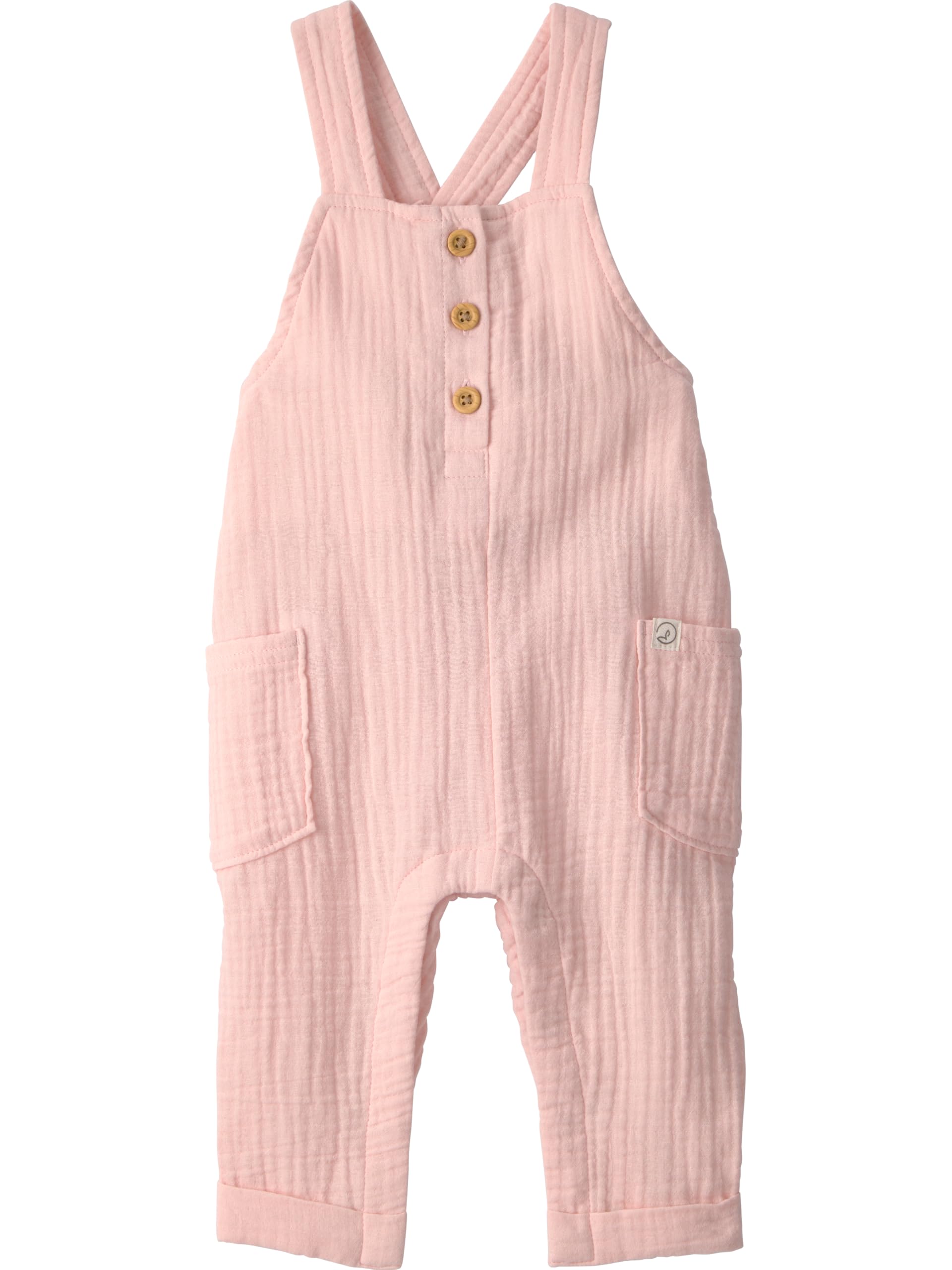 Little Planet by Carter's Girl Organic Cotton Gauze Overall Jumpsuit, Pink Salt, 24M Image