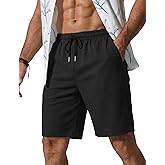 COOFANDY Men's Hawaiian Beach Shorts Elastic Waist Drawstring Lightweight Summer Casual Shorts with Pocket