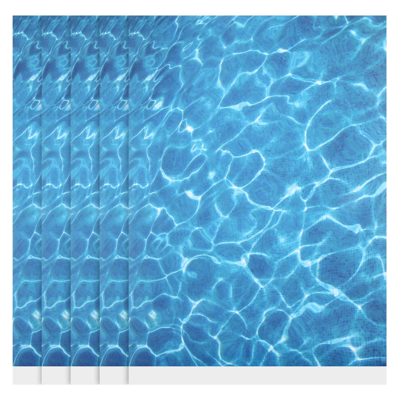 "5Pcs DIY Ripple Water Effect Sheet, Artificial Water Wave Effect Stickers, Floorboard Paper Sticker with Adhesive Backing, 11.8 X 8.7 Inches Sheet for Lake Scene Home Decor Sand Table Model Decorati