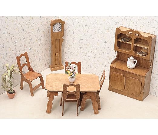 Greenleaf Dollhouse Furniture Kit, Dining Room