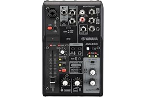 Yamaha AG03MK2 Black 6-Channel Live Streaming Loopback Mixer/USB Interface with Steinberg Software Suite