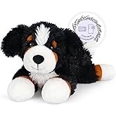 SuzziPals Heatable & Coolable Bernese Mountain Dog Stuffed Animal, Heating Pad Microwavable for Soothing & Relaxation, Lavender Scented Stuffed Dog Plush for Stress Relief, Black Puppy Plushie Gifts