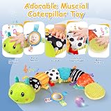 Joyreal Baby Toys 0-6 Months 10Pcs Sensory Set Rattles Caterpillar Music view 3